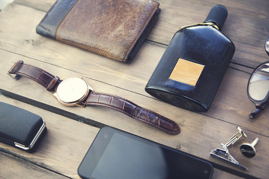 Men's Accessories  On Table