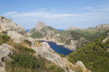 Landscape in Formentor peninsula on Majorca island, Spain