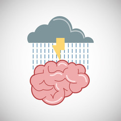 Negative feeling design. mind concept.cloud  icon