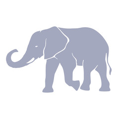 Fototapeta premium Hand drawn silhouette elephant illustration
