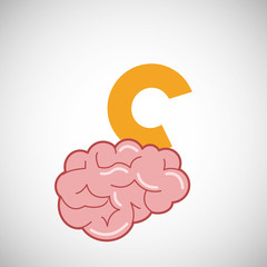 Creative design. learning concept. Mind icon