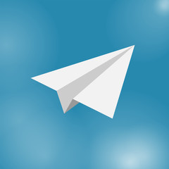 paper airplane web icon illustration