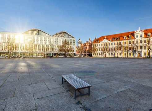 Domplatz in Magdeburg, Germany, at sunny day