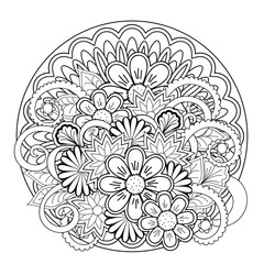 doodle tangle flower and mandalas