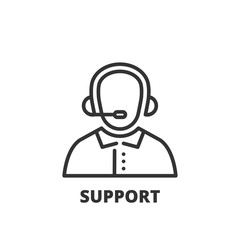 Line icon. support - obrazy, fototapety, plakaty