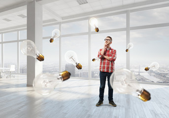 Guy thinking over idea