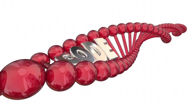 Code DNA Strand Word Heredity Genes 3d Illustration