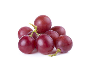 Fresh grapes on a white background.