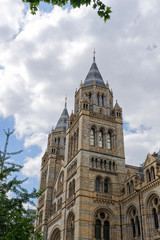 Fototapeta na wymiar Exterior view of the Natural History Museum in London