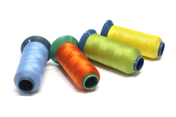 Thread blue, orange, green, yellow