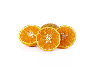 Orange fruit isolated on white background