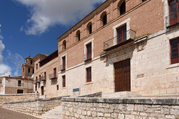 Fototapeta na wymiar The Houses of the Treaty in Tordesillas, Valladolid province, Ca
