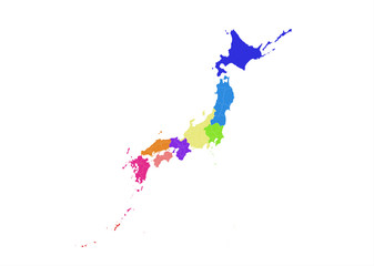 Fototapeta na wymiar イラスト素材「日本の地図」