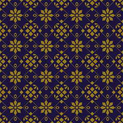 Elegant antique gold brown and blue background 347_cross square check flower
