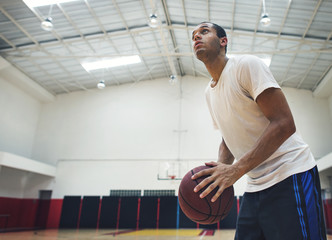 Basketball Player Athlete Exercise Sport Stadium Concept