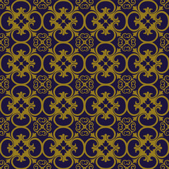 Elegant antique gold brown and blue background 353_curve spiral cross flower
