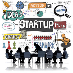Naklejka premium Start up Ideas Launch Mission Opportunity Concept