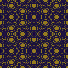 Elegant antique gold brown and blue background 371_round circle polygon flower
