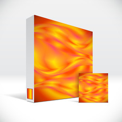 3D Identity box with abstract fire lines cover