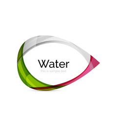 Abstract geometric water drop design