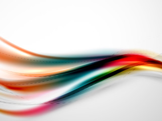 Rainbow color glossy silk elegant wave