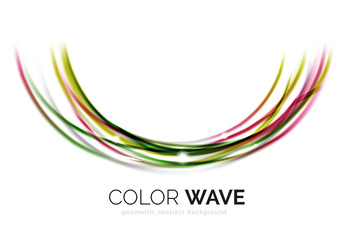 Glossy wave isolated on white background 