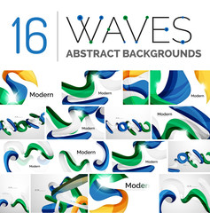 Collection of wave abstract backgrounds