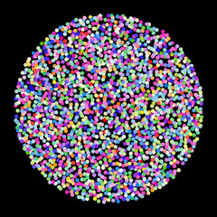 Glitter Round Dotted