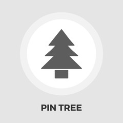 Conifer icon flat