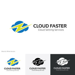 Fototapeta na wymiar Cloud Logo. Cloud icon. Vector logo template.