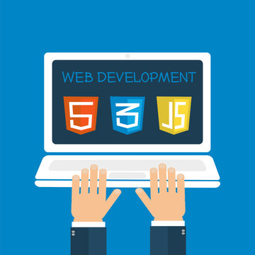 web development hands on laptop