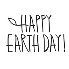 happy earth day hand lettering handmade