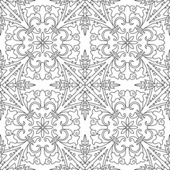 Black and white seamless pattern background.