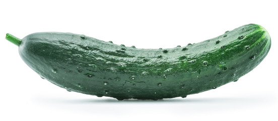 Cucumber on the white background.