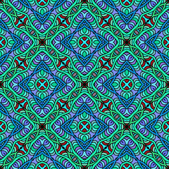 Seamless hand drawn vector ethnic texture. Vintage tribal ethnic backdrop, seamless texture. Boho fashion style background. Hand drawn vector illustration made of simple doodles. Zen tangle pattern.