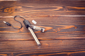 electronic nicotine inhalator on  background .