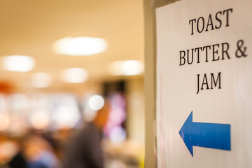 Directions to breakfast buffet