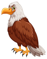 Obraz premium Wild eagle on white background