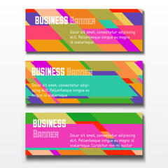Fototapeta premium Set of three business banners