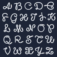 Alphabet letters logo formed by lightning cable.