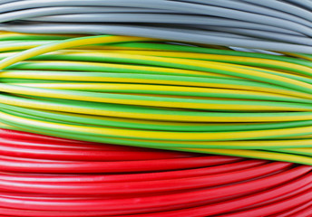 Electric Cable Coil Close up
