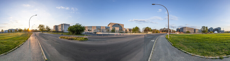 Fototapeta premium german goverment buildings with panorama of Spree bogen in Berli