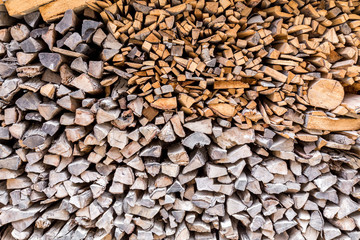 dry chopped firewood logs