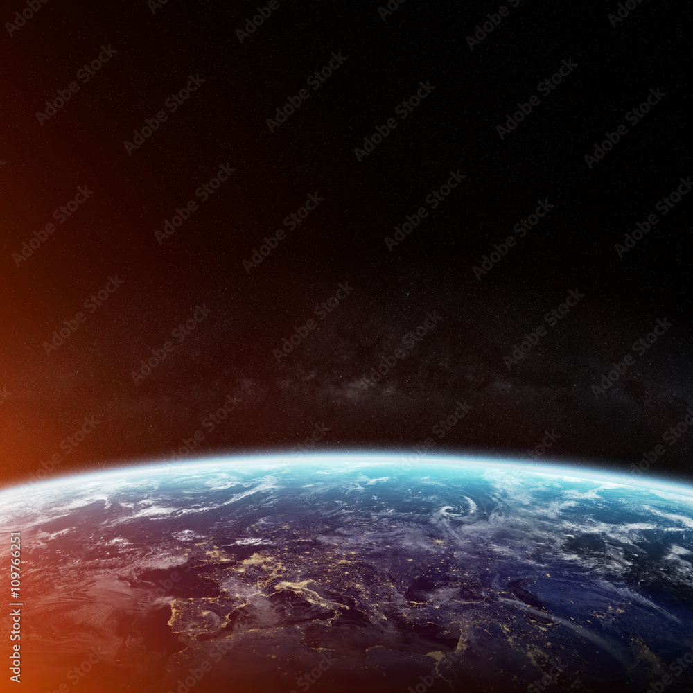Canvas Prints view of the planet earth in space