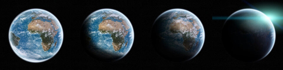 View of the planet Earth in space