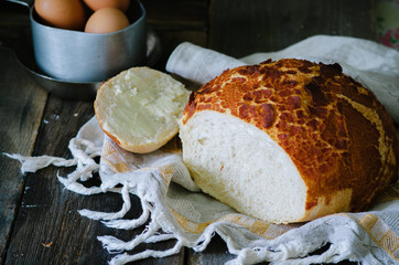 Tiger bread in a rustic style