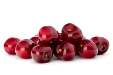 Sweet cherry berries isolated on white background cutout