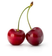 Fototapeta na wymiar Sweet cherry berries isolated on white background cutout