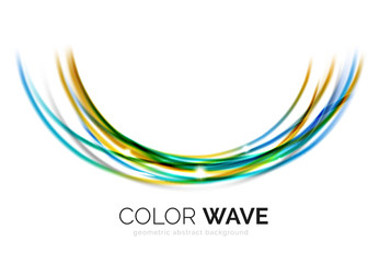 Glossy wave isolated on white background 