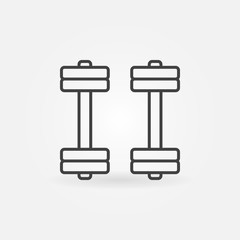 Dumbbell icon or sign